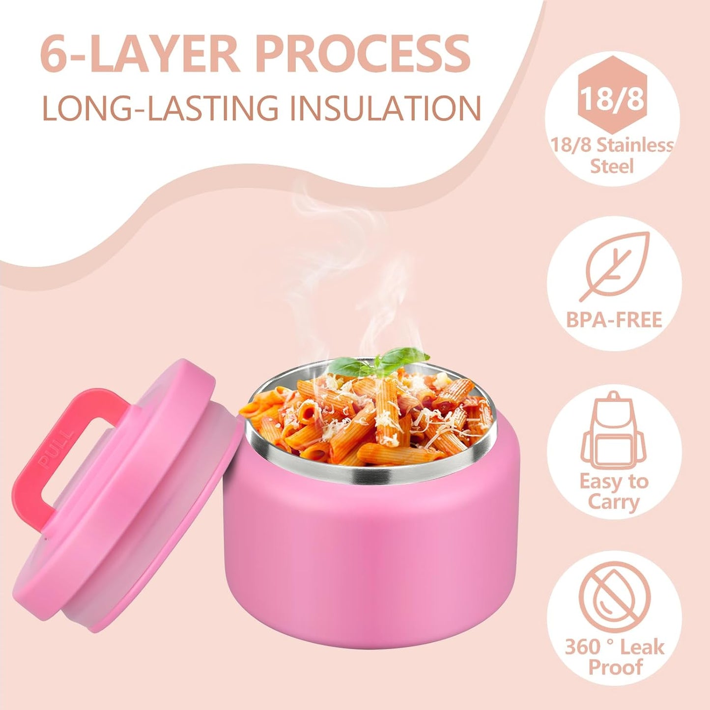 8oz-kids-thermo-stainless-steel-food-container-for-hot-and-cold-food---small-lunch-thermos-with-wide-mouth-for-preschool-travel---pure-pink-6