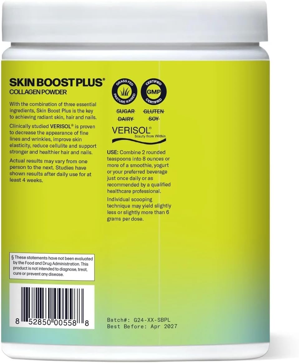 50-Serve Collagen Powder Supplement with VERISOL Peptides, Vitamin C & Hyaluronic Acid for Skin Boost - Flavorless Sparkle Wellness Formula - Espot.com.au