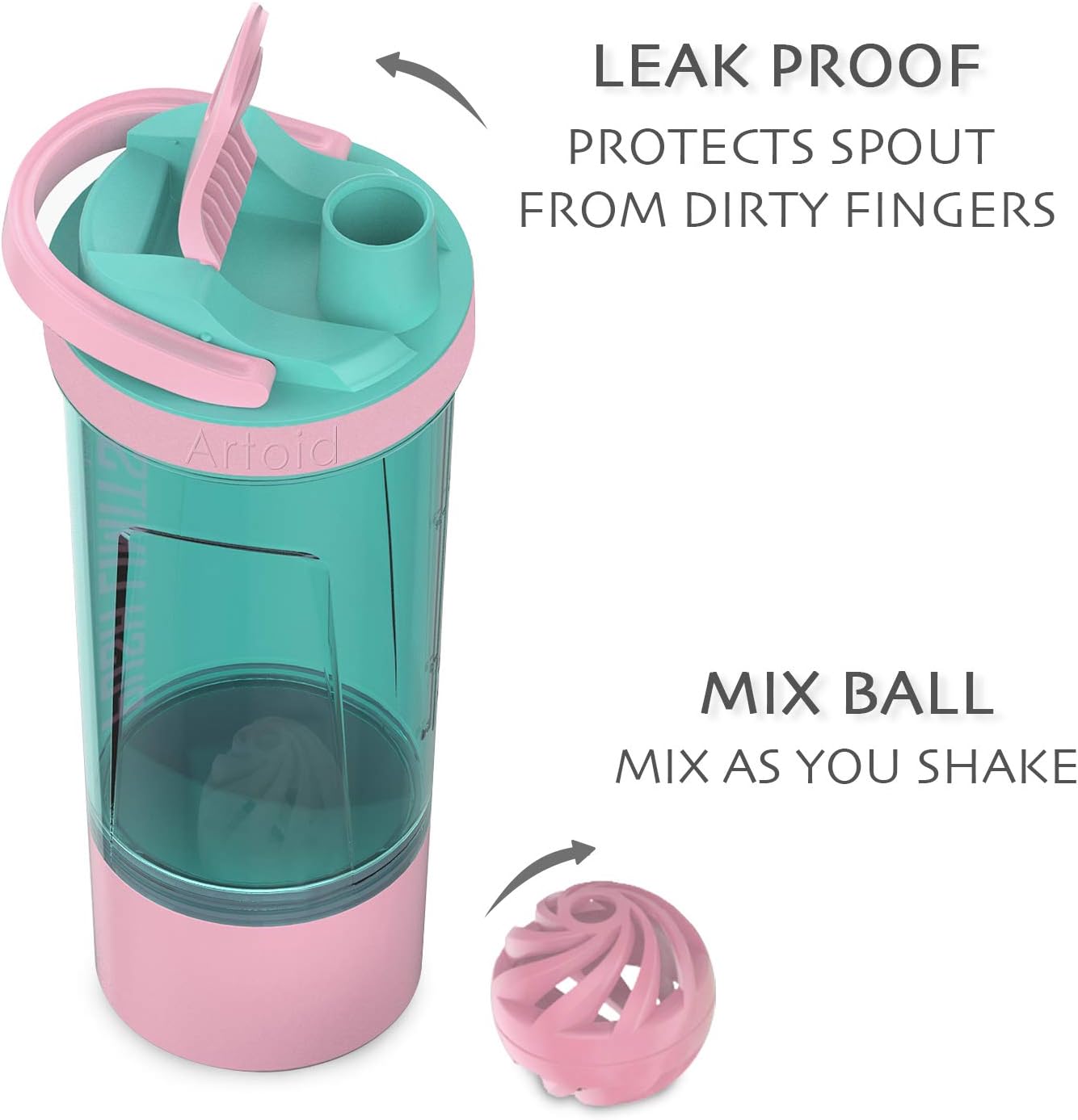 artoid-mode-24-ounce-inspirational-fitness-protein-shaker-bottle-with-dual-mixing-technology-shaker-balls-mixing-grids-and-twist-lock-storage-box-5