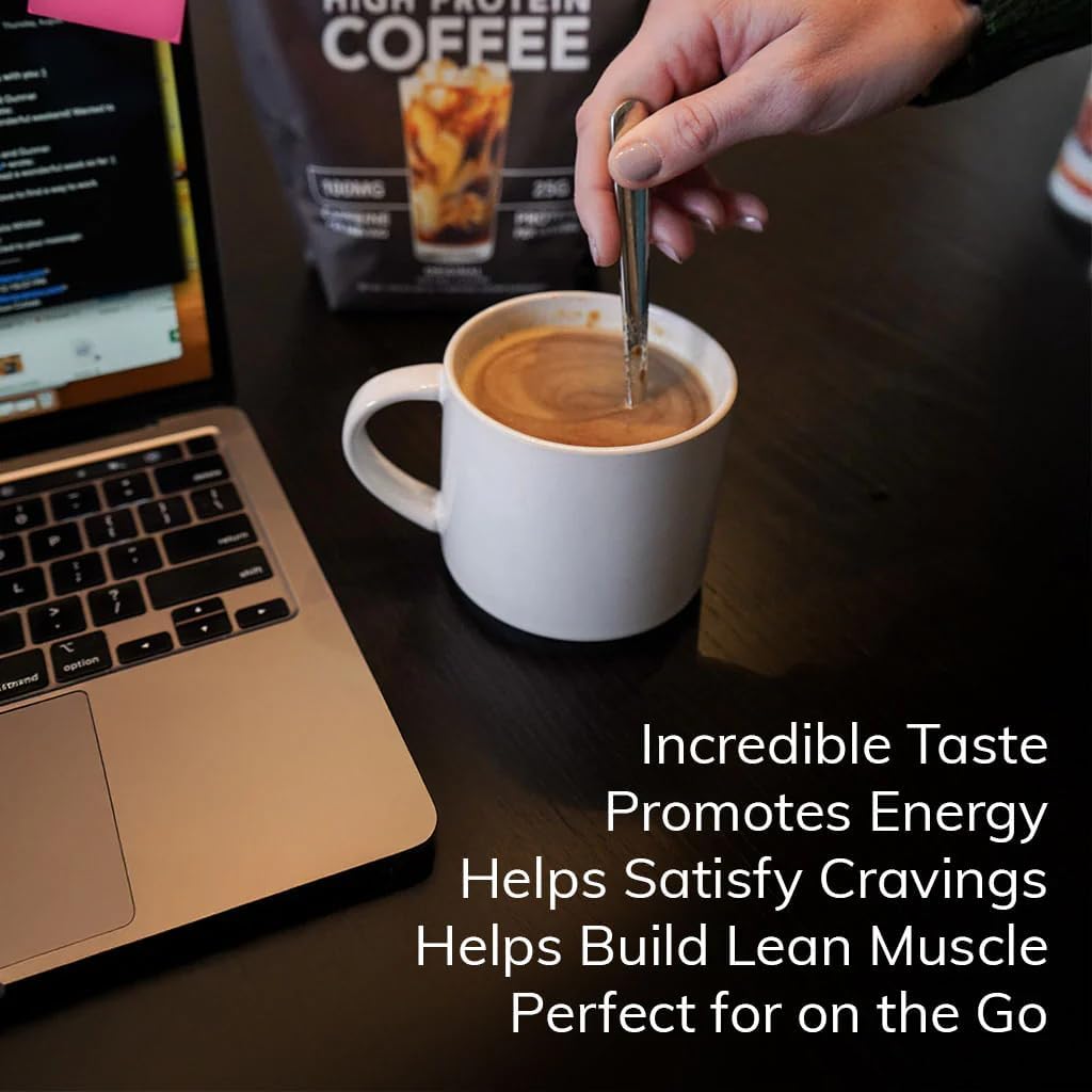 invigor8-high-protein-colombian-coffee-powder---25g-whey-isolate-100mg-green-tea-caffeine-sugar-free-keto-gluten-free-lactose-free---hot-or-iced---15-servings---original-flavor-2