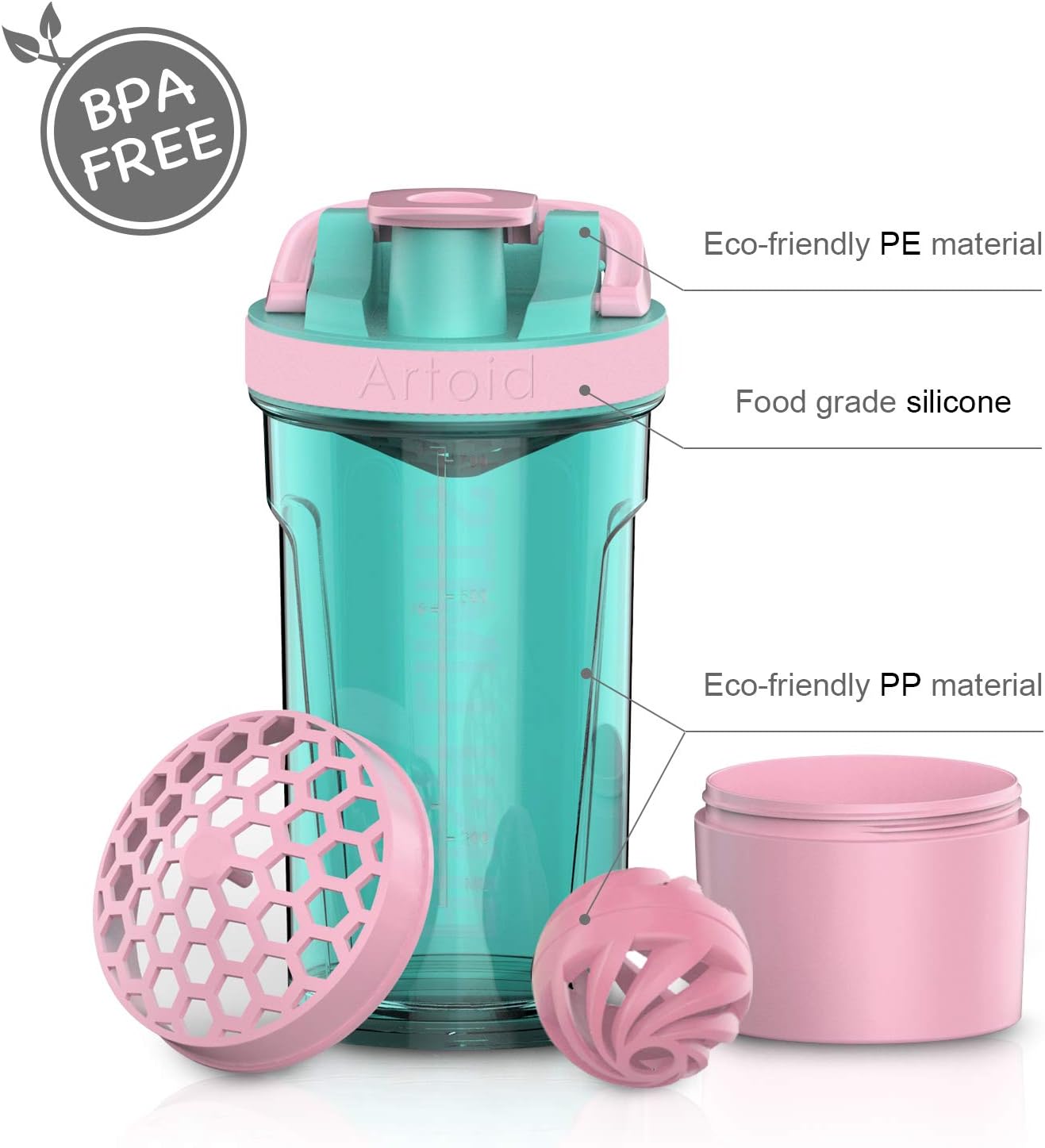 artoid-mode-24-ounce-inspirational-fitness-protein-shaker-bottle-with-dual-mixing-technology-shaker-balls-mixing-grids-and-twist-lock-storage-box-3