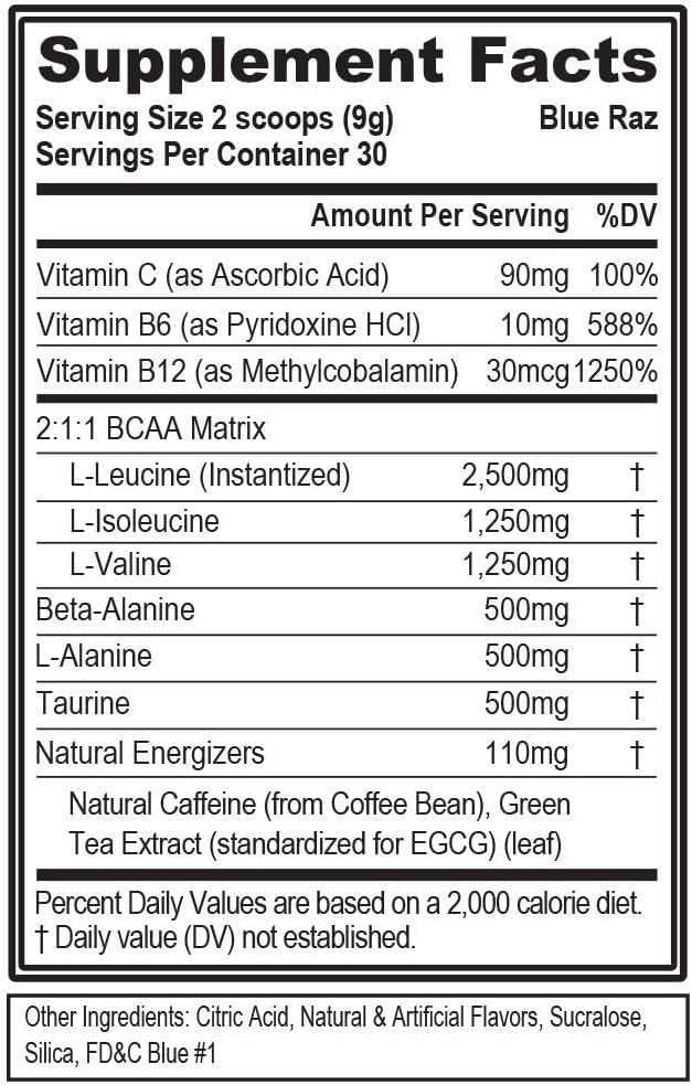 evlution-evl-bcaas-amino-acids-powder---muscle-recovery-endurance-drink-with-natural-caffeine---blue-raz-flavor-2