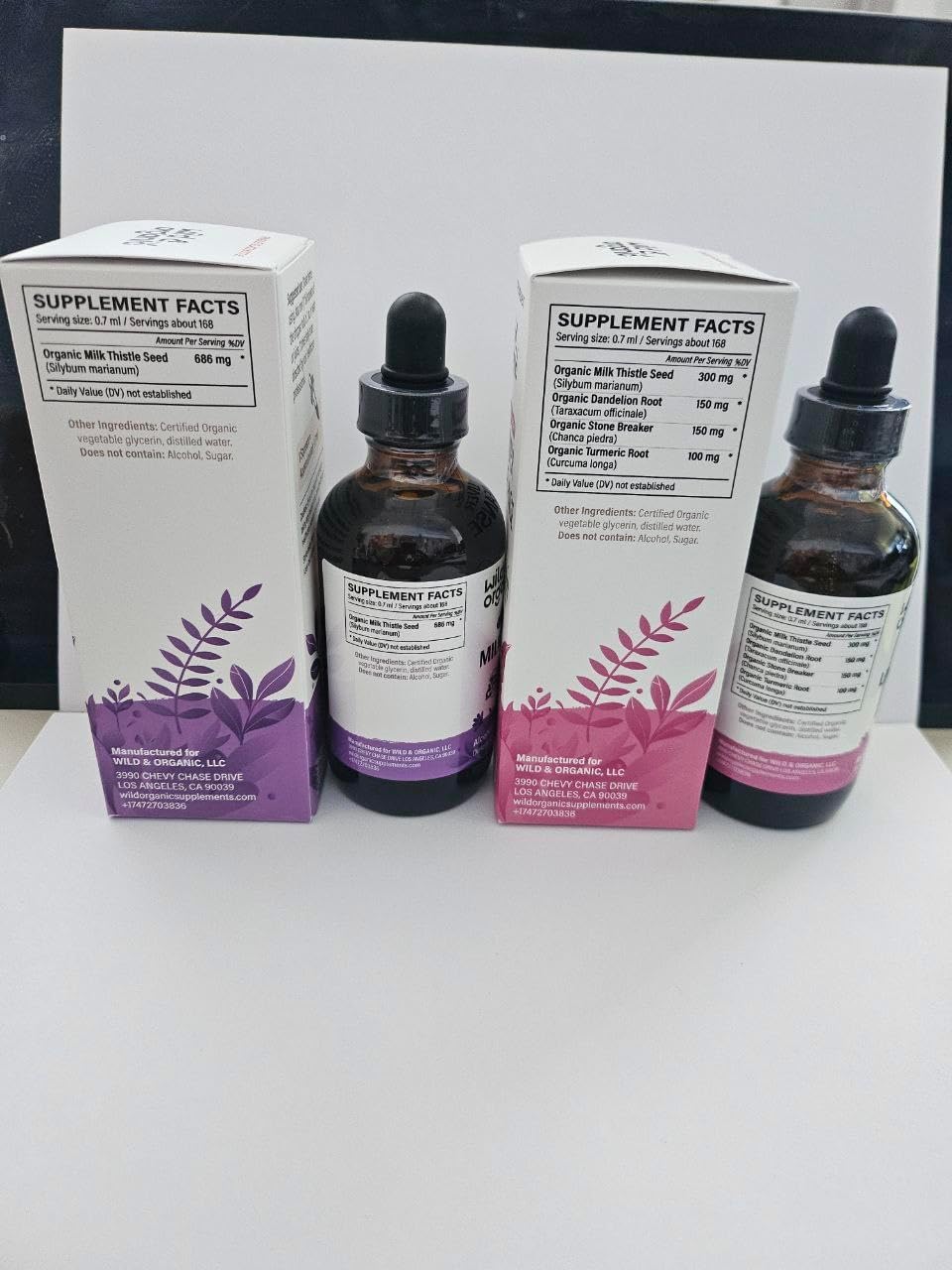 Organic Milk Thistle and Liver Cleanse Tincture Bundle - 4 fl oz Each - Espot.com.au