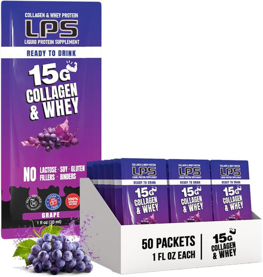 grape-non-gmo-liquid-collagen-whey-protein-supplement---sugar-free-drink-for-healthy-skin-hair---50-packets-men-women-1