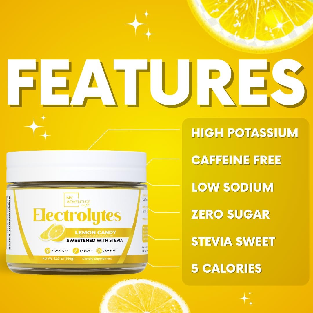 zero-sugar-lemon-candy-electrolytes-powder---natural-energy-hydration-drink-mix---vegan-keto-paleo---caffeine-free---37-servings-9