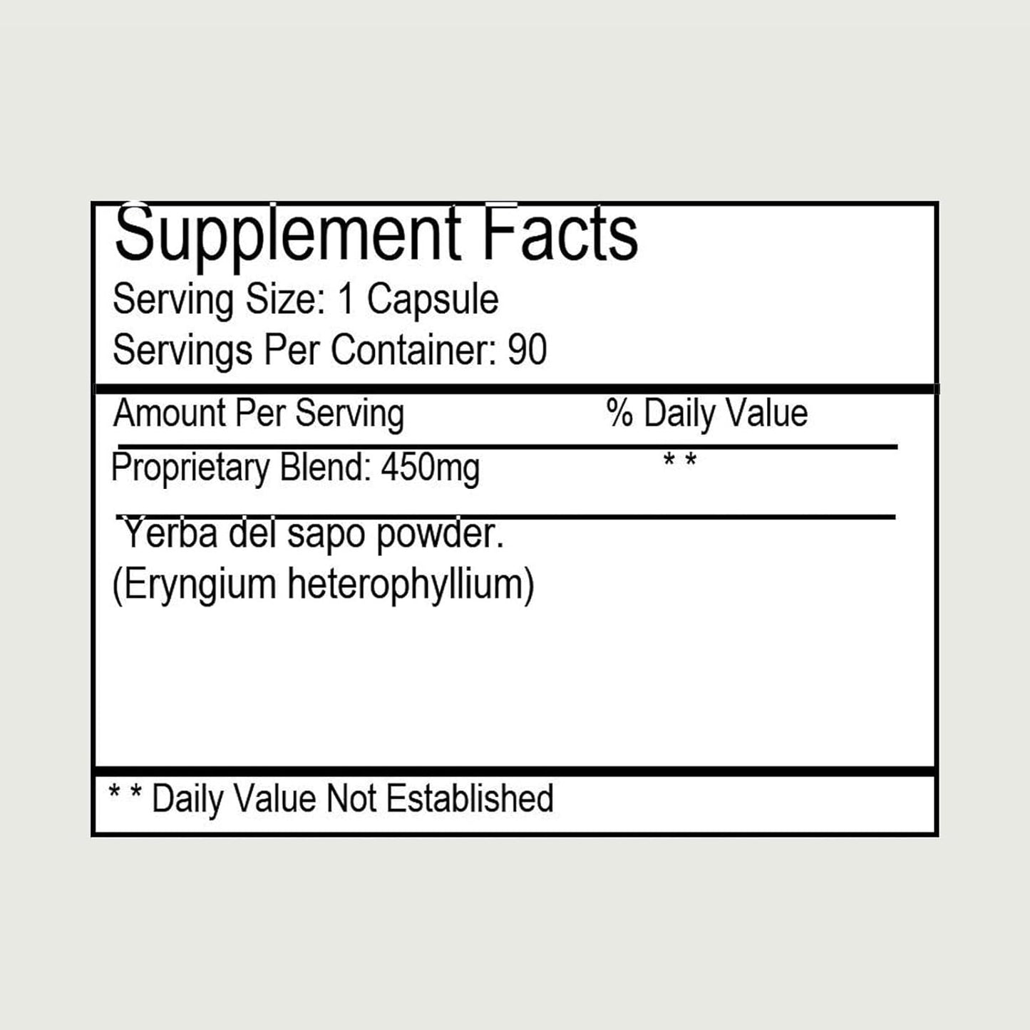 Mexican Herb Emporium Hierba del Sapo Capsules - 90 Vegetable Capsules with No Additives - 450mg (Pack of 1) - Espot.com.au