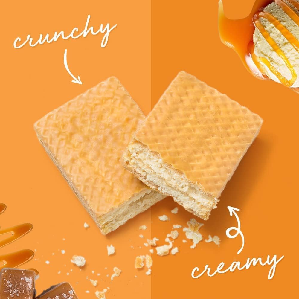 Salted Caramel Power Crunch Protein Wafer Bars - High Protein Snacks, 1.4oz (12 Pack) - Delicious Taste, Low Sugar - Espot.com.au