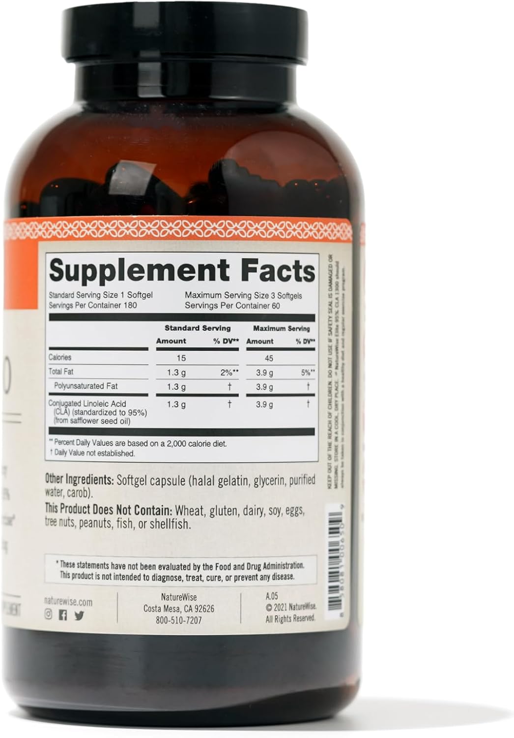 cla-1300---high-potency-conjugated-linoleic-acid-for-weight-fitness-goals---non-stimulating-non-gmo---180-softgels-7
