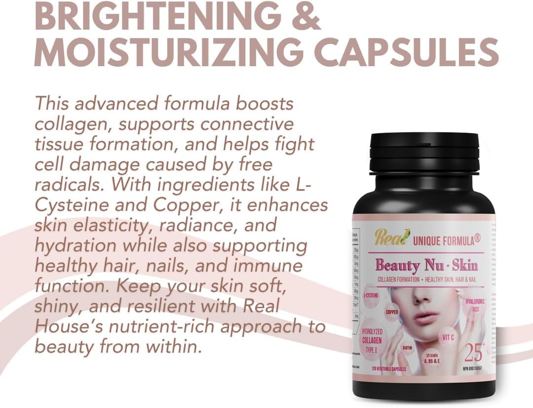 Beauty Skin 25+ Supplement with Hydrolyzed Collagen, Hyaluronic Acid, and Vitamins for Healthy Skin, Hair, and Nails - Espot.com.au