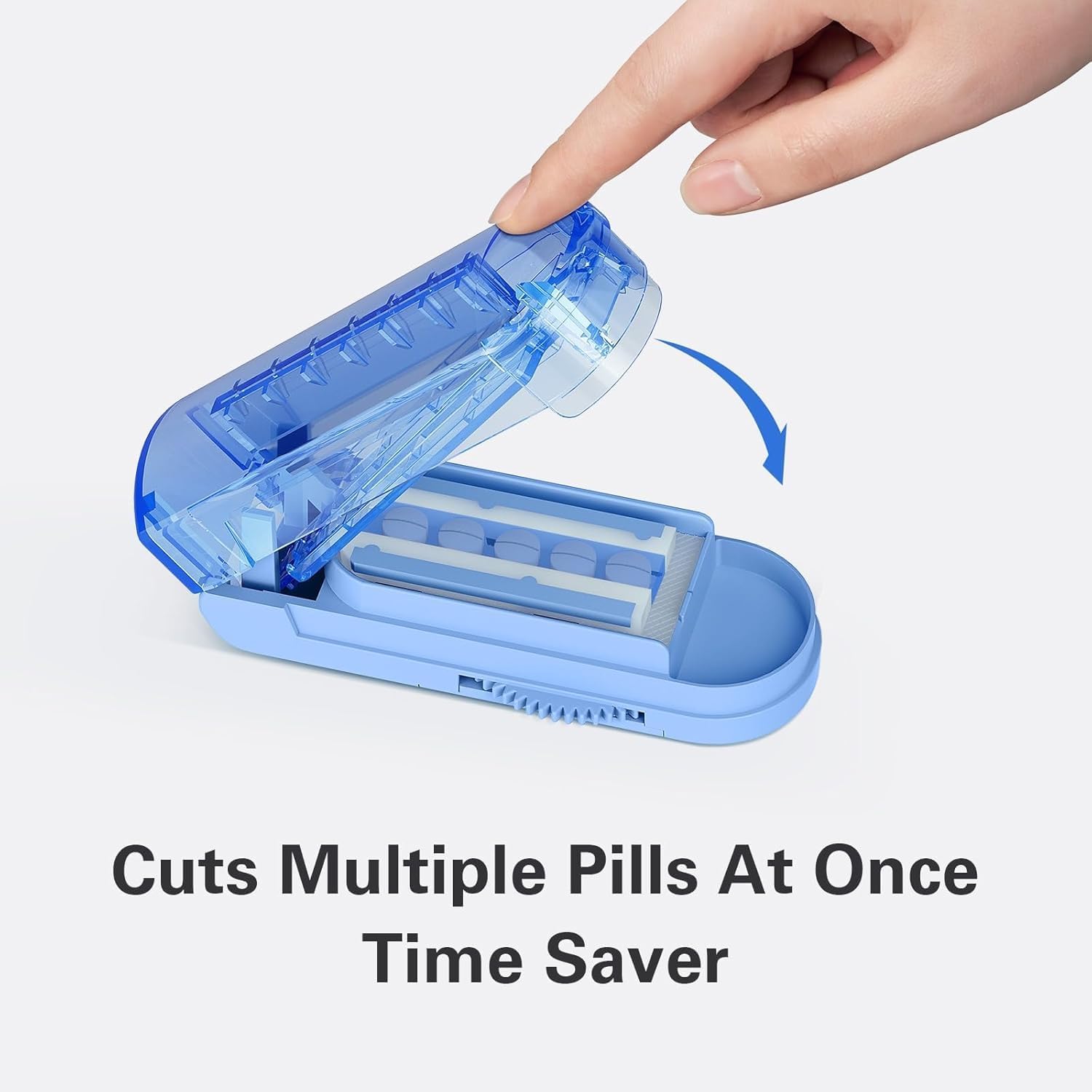one-pix-pill-cutter-splitter---cuts-small-and-tiny-pills-multiple-pills-at-a-time-stainless-steel-blade---purple-2