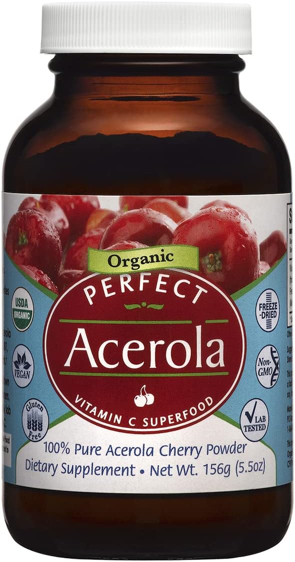 100% Pure Acerola Cherry Powder - 156g Superfood for Immune System Support - Natural Vitamin C Supplement by Perfect Supplements - Espot.com.au