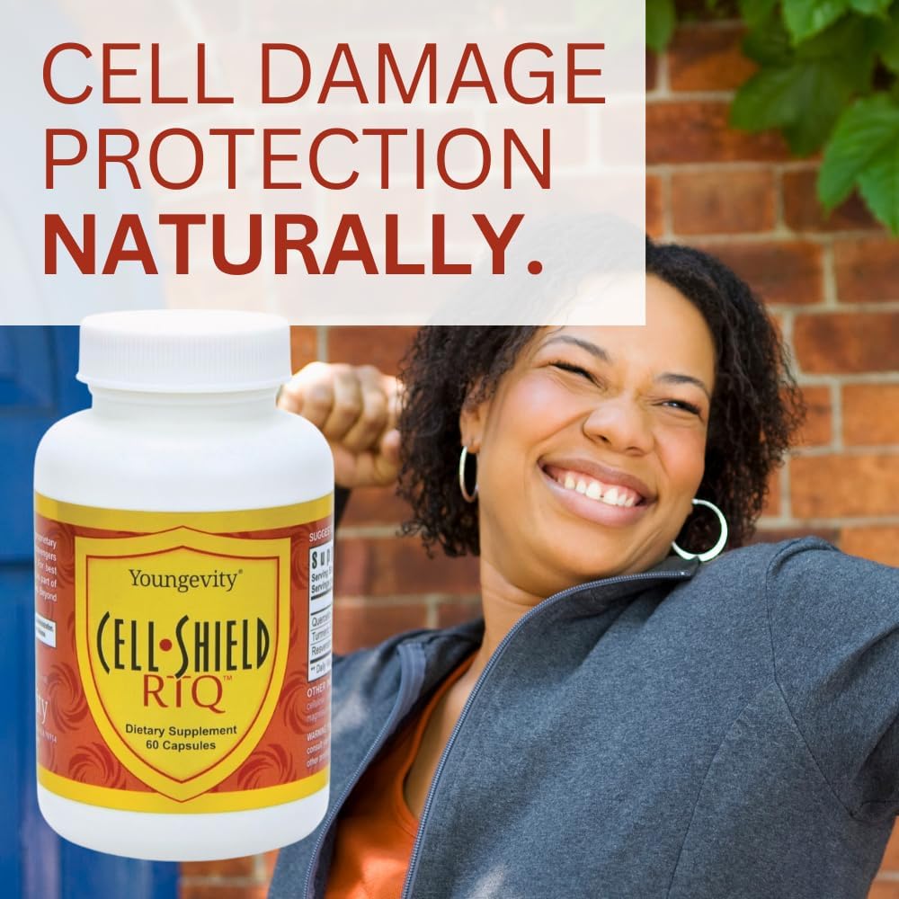 Highly Bioavailable Antioxidant Blend - Turmeric Curcumin, Quercetin, Japanese Knotweed - 60 Capsules - Youngevity Cell Shield RTQ™ - Espot.com.au