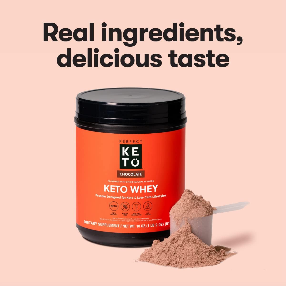 Delicious Chocolate Whey Protein Isolate Powder - 100% Grass Fed, All Natural, No Artificial Ingredients - Gluten & Soy Free - Espot.com.au