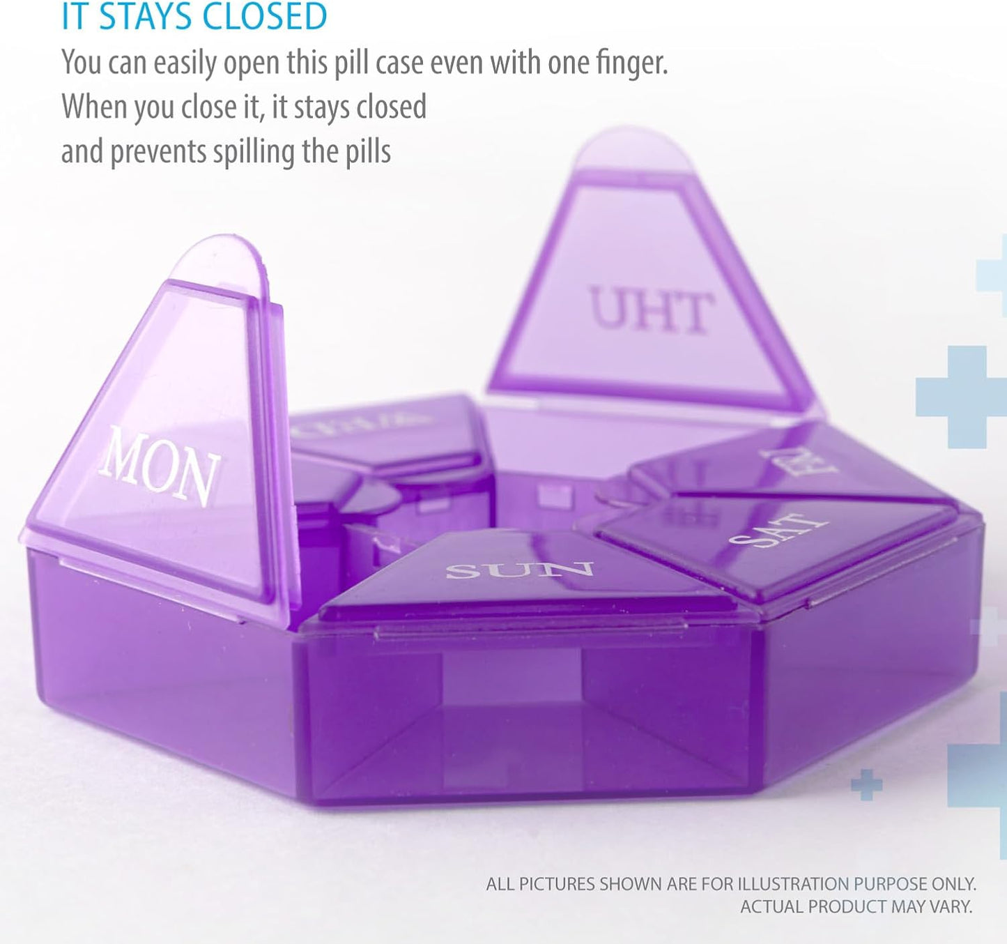 compact-round-weekly-pill-organizer-for-travel---mini-pill-dispenser-with-7-days-portable-vitamin-container-in-purple---deke-home-9
