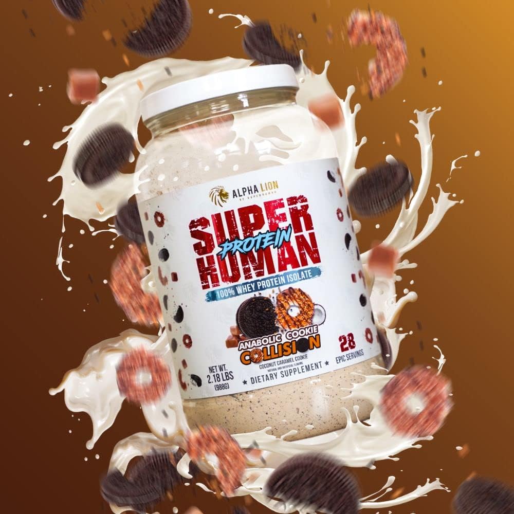 high-quality-superhuman-whey-protein-isolate-powder---cookie-collision-flavor---ideal-for-muscle-recovery-growth---low-carb-low-sugar-formula---28-servings-8