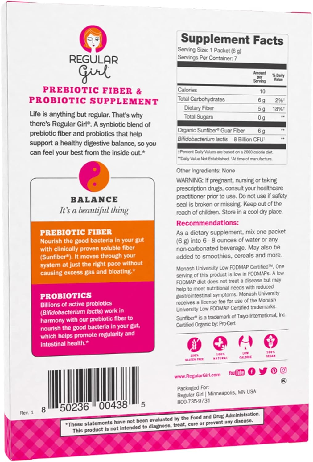7-Day Regular Girl Sample Pack for Digestive Health Support