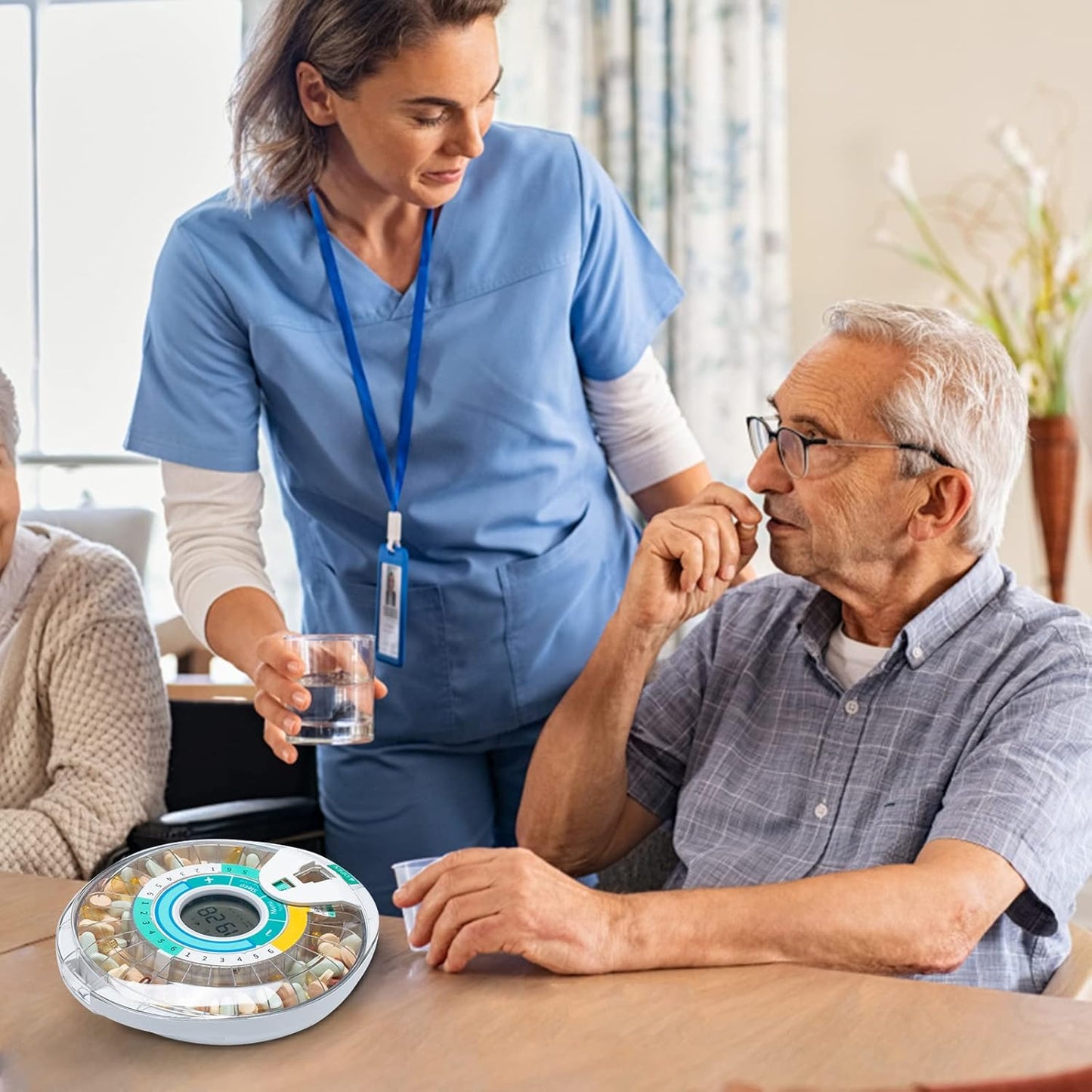 upgrade-bluetooth-smart-automatic-pill-dispenser-for-elderly---28-compartment-electronic-medication-organizer-with-sound-light-and-app-alarm---watch-operation-video-5