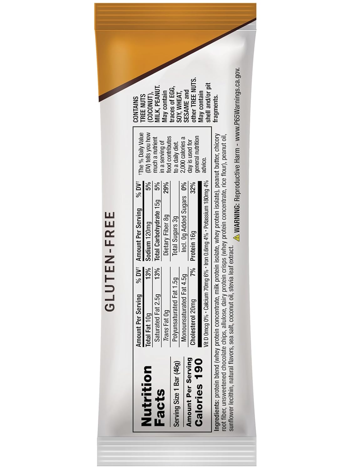 life-extension-protein-bar-with-peanut-butter-chocolate-chips---high-protein-fiber-and-low-sugar---cacao-chips-whey-protein-isolate-blend---gluten-free-snack-bars-individually-wrapped---6-bars-2