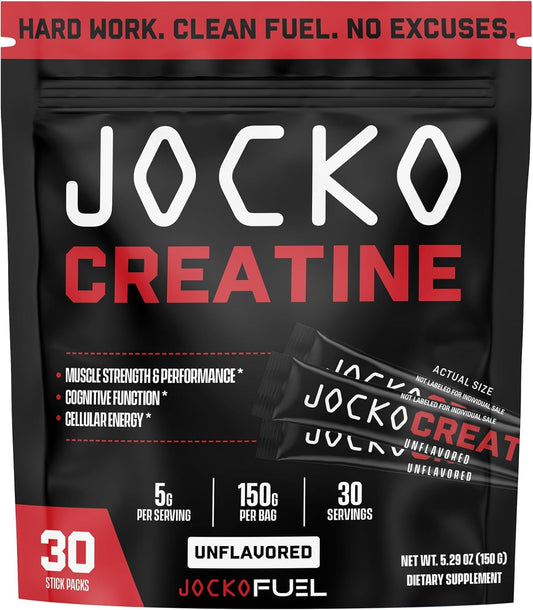 jocko-fuel-creatine-stick-packs---convenient-travel-packs-for-athletic-performance-muscle-health-unflavored-creatine-monohydrate-powder-supplement-30-servings---150g-1