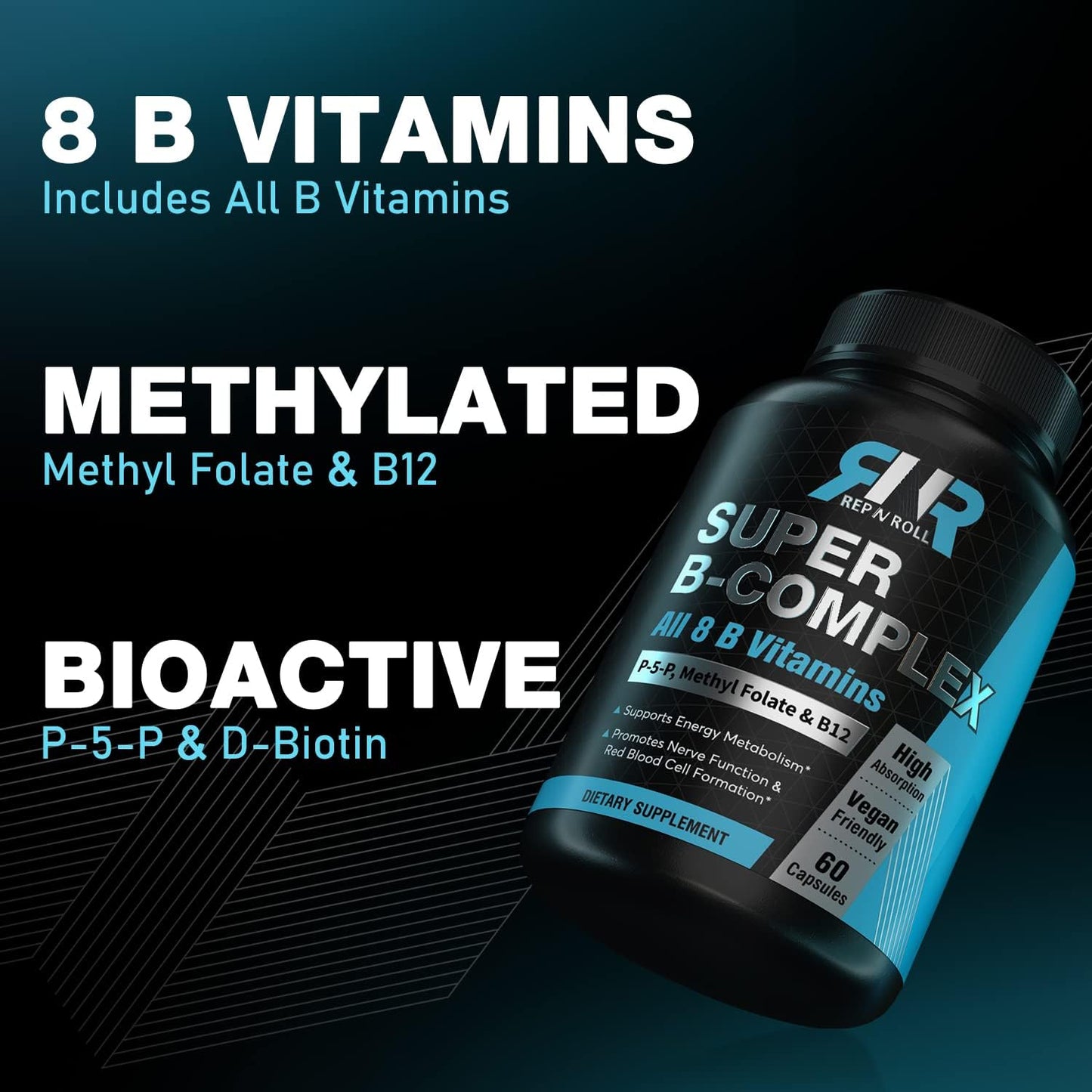 rep-n-roll-super-b-complex-with-methyl-folate-methyl-b12-p-5-p-d-biotin-niacinamide---60-vegan-capsules-for-energy-production-high-absorption-3