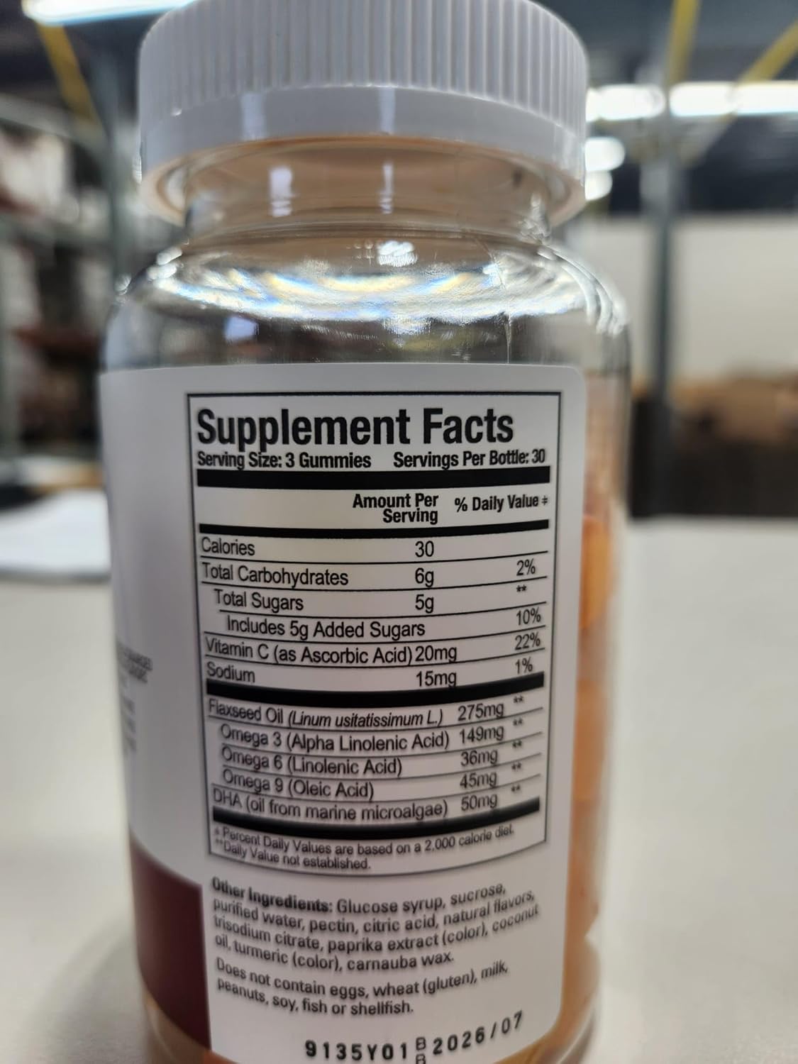 Vegan Omega Fish Oil Gummies for Adults and Teens with DHA - Brain and Cardio Health Support - Orange and Lemon Flavored with Omega 3, 6, 9 - GMO Free - Espot.com.au
