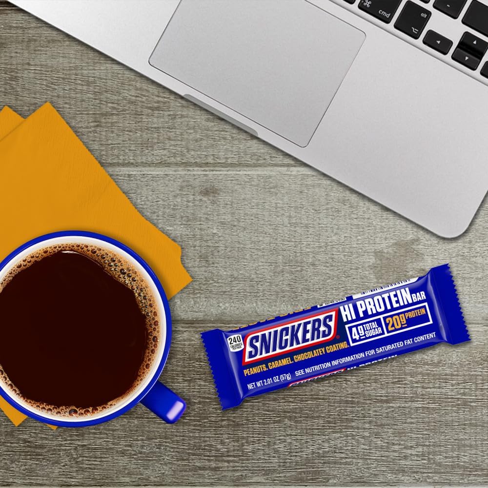 High Protein SNICKERS Peanut & Caramel Bar, 24.12 oz, 12 Pack Box - Energy Boosting Snack with Protein & Caramel Flavor - Espot.com.au