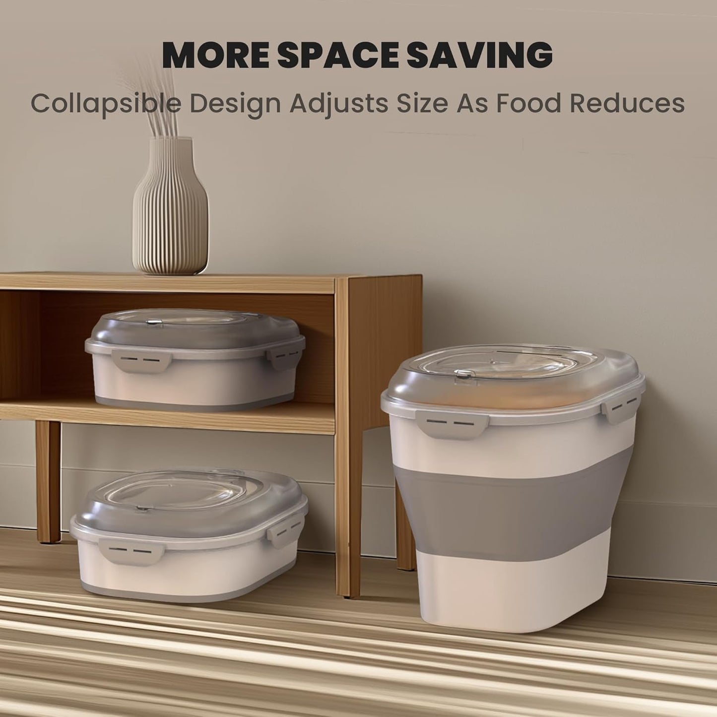 clear-dog-food-storage-container-with-airtight-lid-wheels-date-track---32-35-lbs-capacity---collapsible-design---includes-dog-food-scoop---2-pack-6