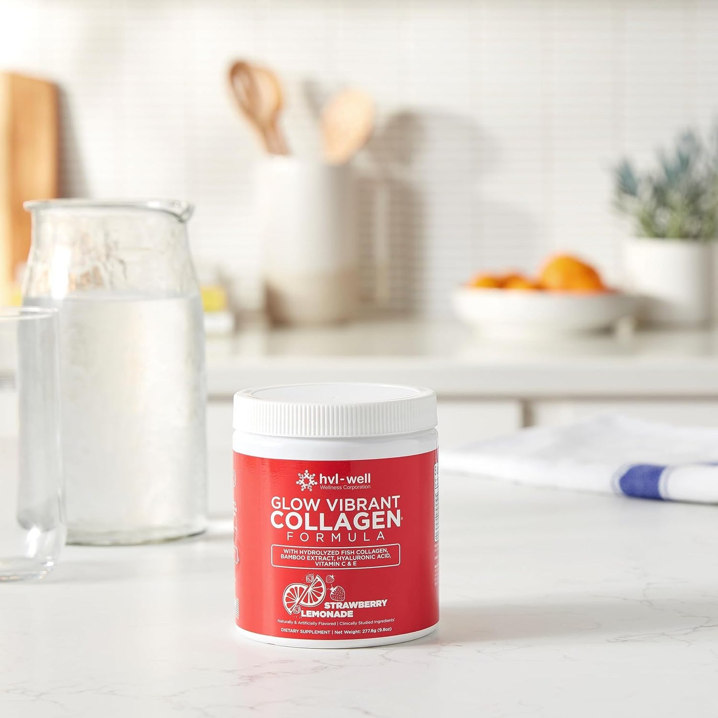 organic-collagen-peptide-powder-strawberry-lemonade-flavored---promotes-healthy-bones-skin-nails-hair---easy-to-digest-sugar-free---30-servings-for-women-men-8