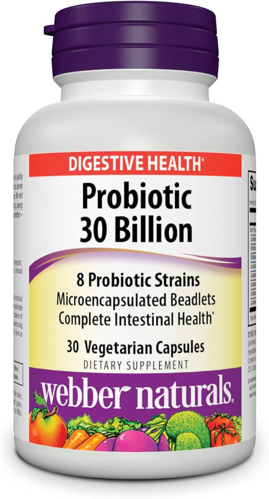 webber-naturals-high-potency-probiotics-for-men-women-and-adults---30-billion-cfu-shelf-stable-8-probiotic-strains---30-vegetarian-capsules-for-digestive-health-1