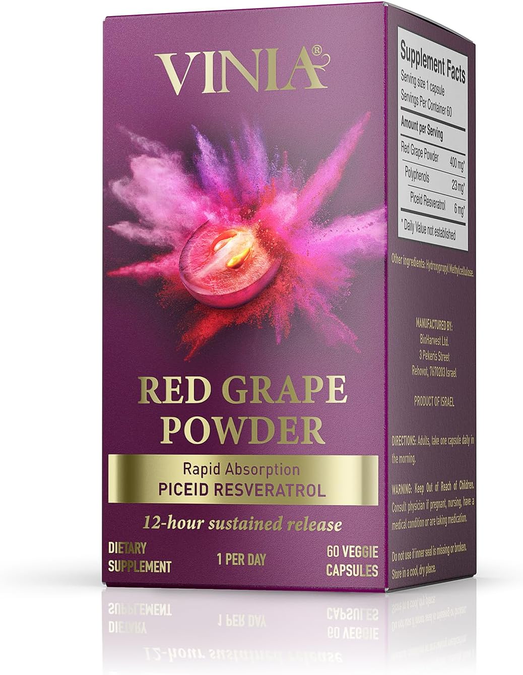 Get Optimal Blood Flow with VINIA Supplement Bundle - 90 Day Supply for Maximum Results from Clinical Trials - Espot.com.au
