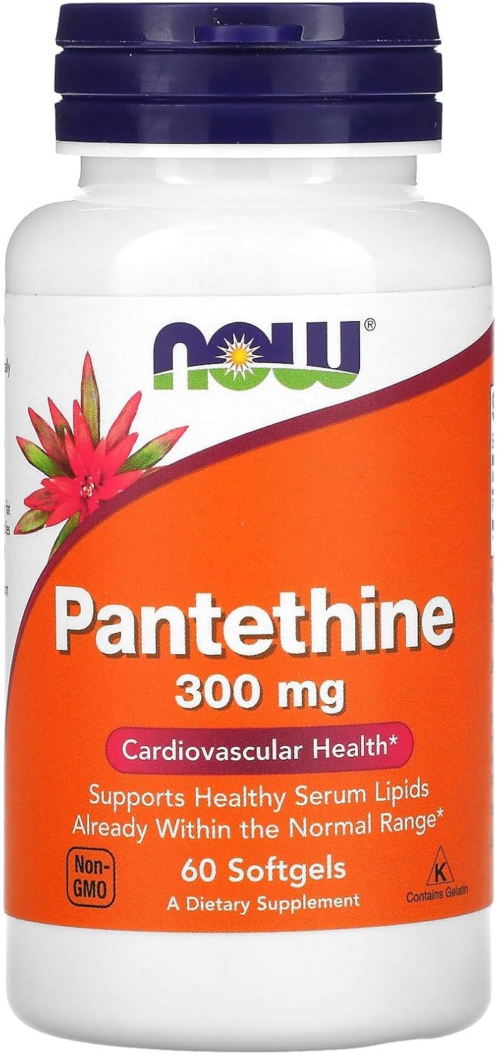 now-foods-pantethine-300mg-softgels---60-capsules---supports-heart-health-and-energy-production---non-gmo-soy-free-dairy-free---1-bottle-1