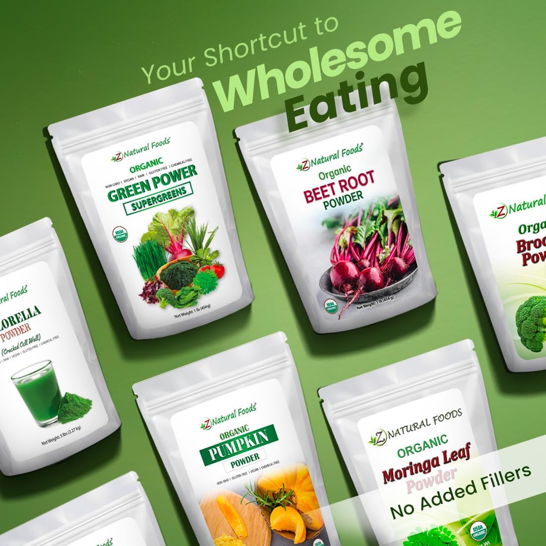 Raw Vegan Gluten-Free Organic Greens Superfood Powder Blend - Barley Grass, Wheatgrass, Spirulina, Spinach, Broccoli, Alfalfa Leaf, Beet Root, Tomato, Dulse & Moringa - 5lbs Pack - Espot.com.au