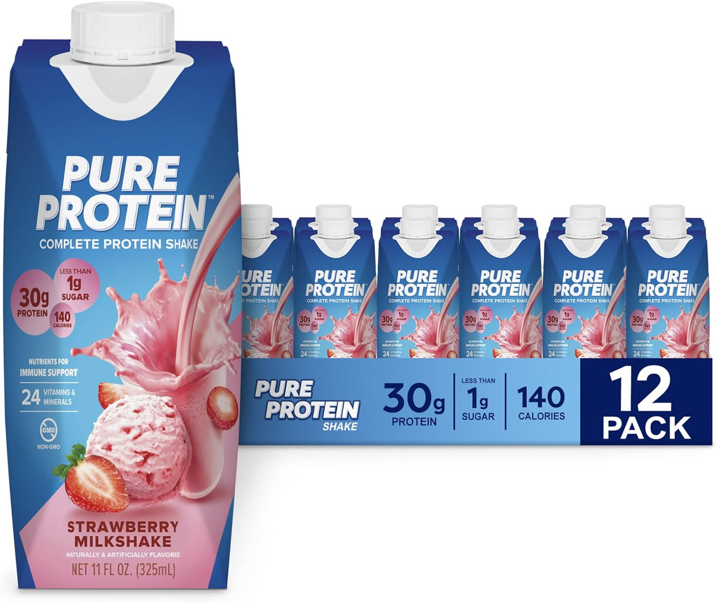 strawberry-protein-shake-with-30g-complete-protein-ready-to-drink-keto-friendly-vitamins-a-c-d-e-zinc-for-immune-health---11oz-bottles-12-pack-1