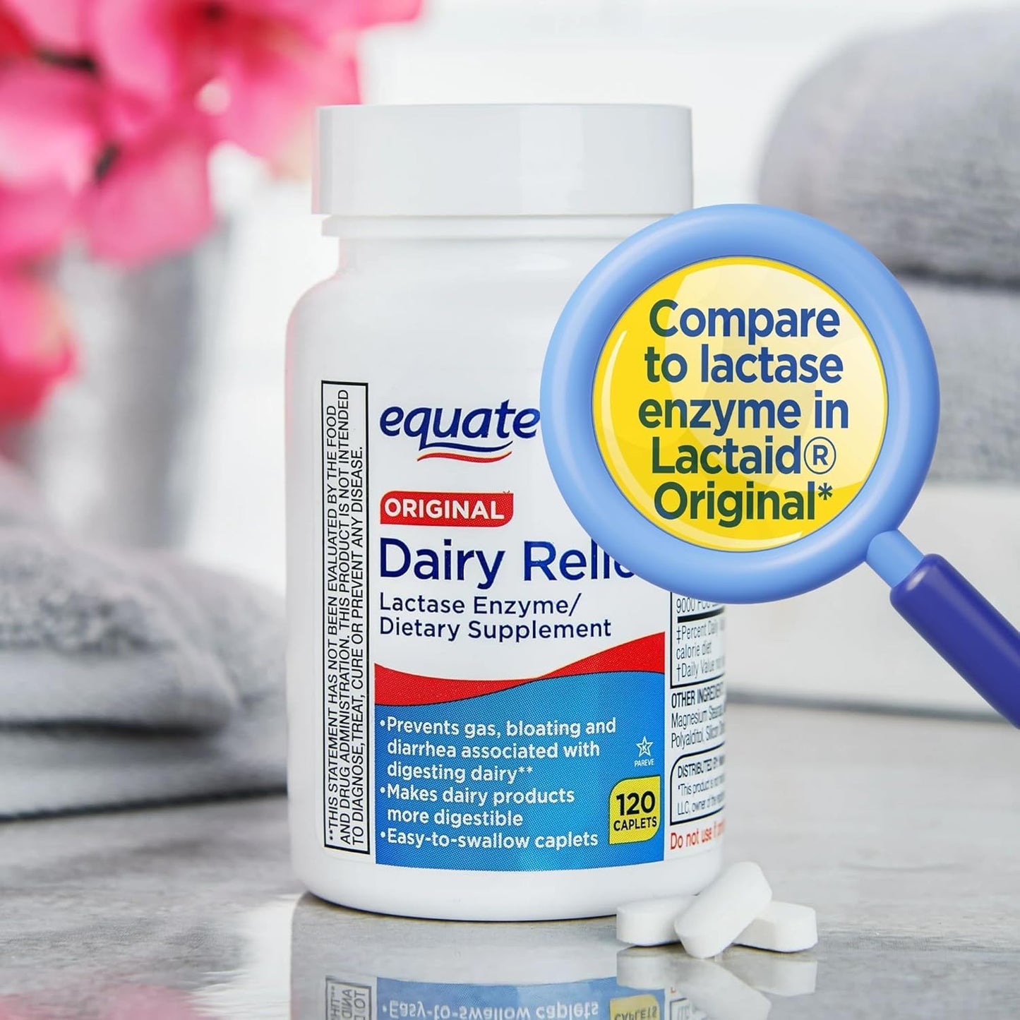equate-dairy-relief-caplets-with-lactase-enzyme---120-pills-original-formula---pack-of-1-with-bonus-sticker-2