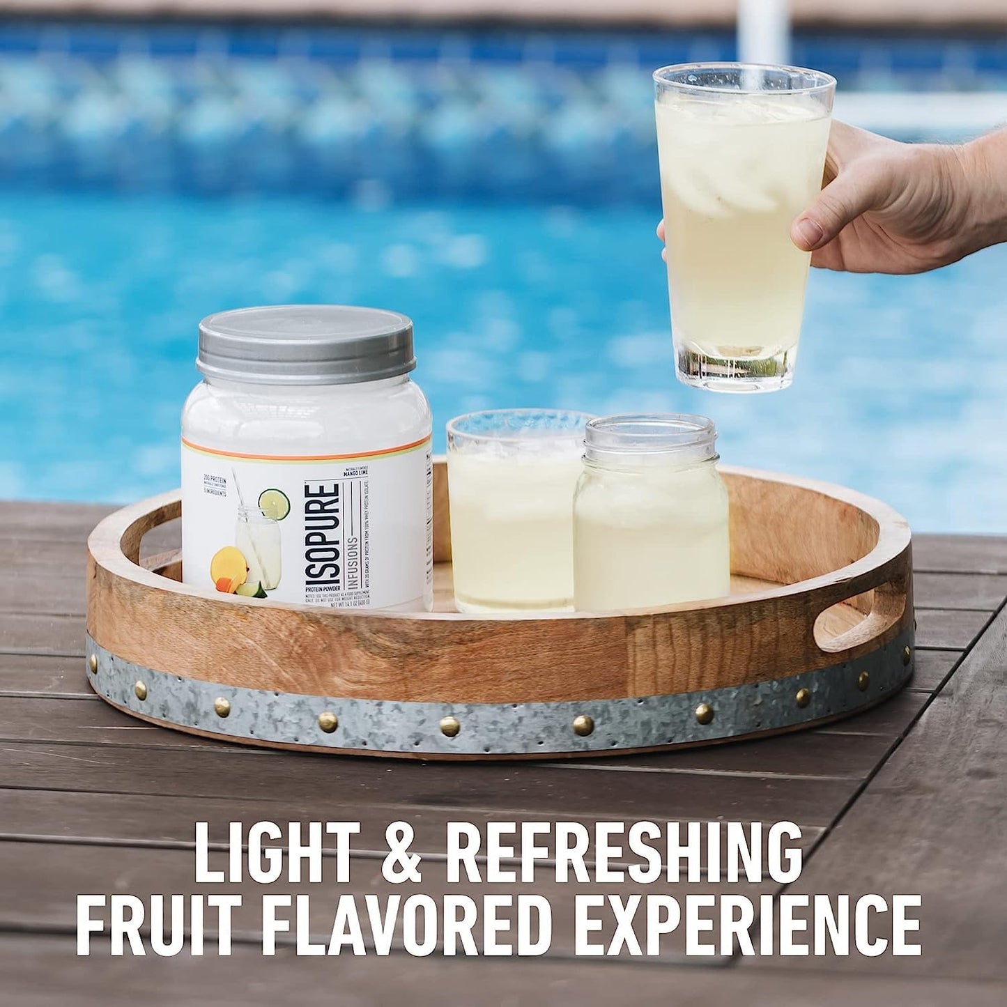 Isopure Clear Whey Isolate Protein Powder Infusions, Watermelon Lime Flavor, 14.1 Oz, 20g Protein, Lactose & Gluten Free - 16 Servings - Espot.com.au