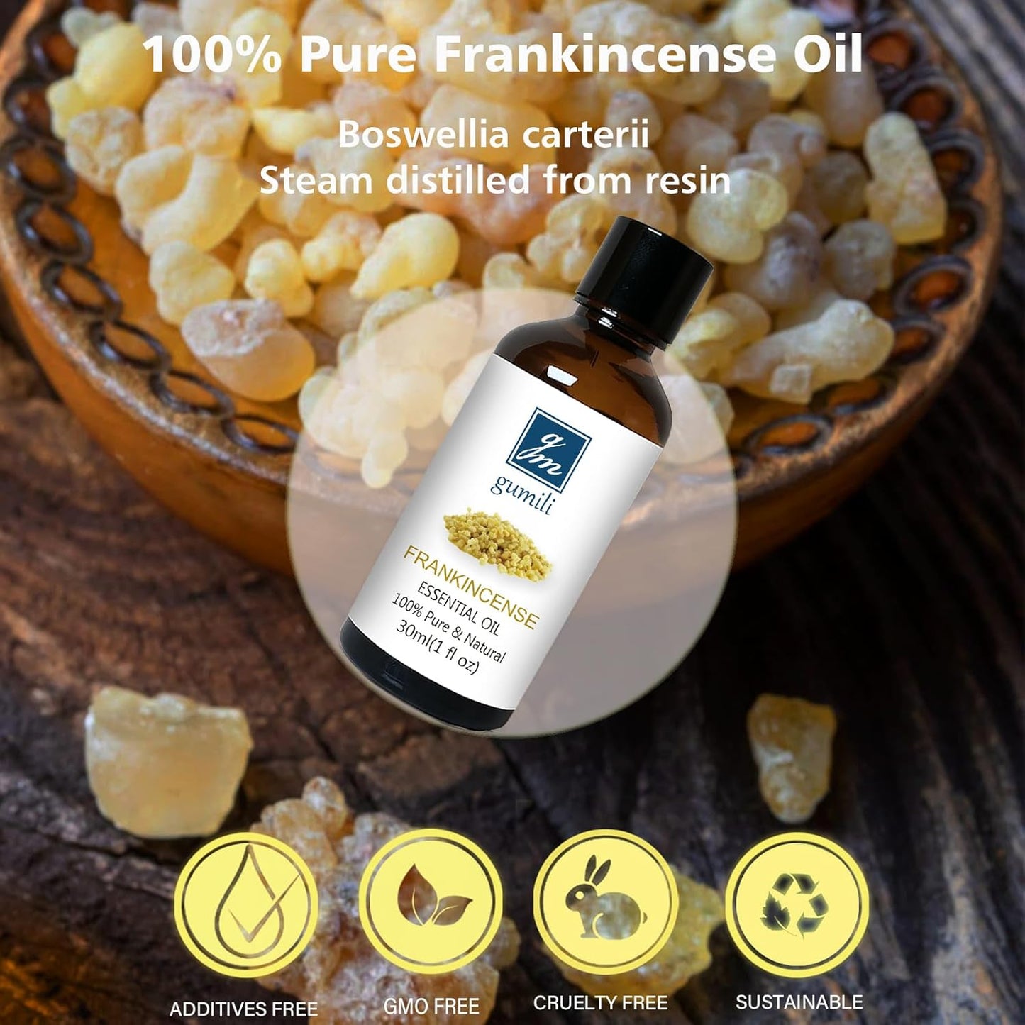 30ml GM Gumili Frankincense Essential Oil - 100% Pure Aromatherapy Oil - Espot.com.au