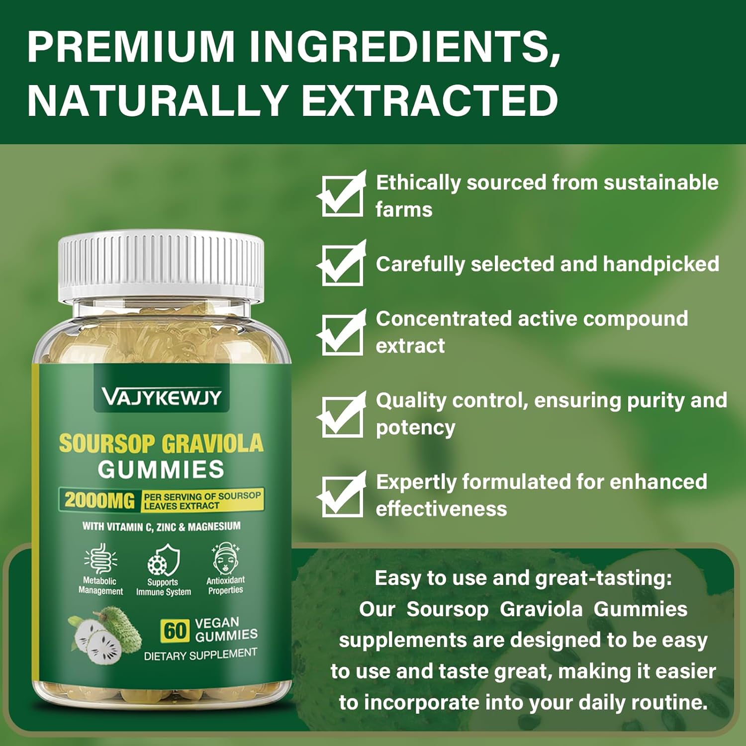 2-pack-soursop-graviola-gummies---2000mg-extract-with-vitamin-c-zinc-for-immunity---vegan-immune-support-supplement---120-gummies-5
