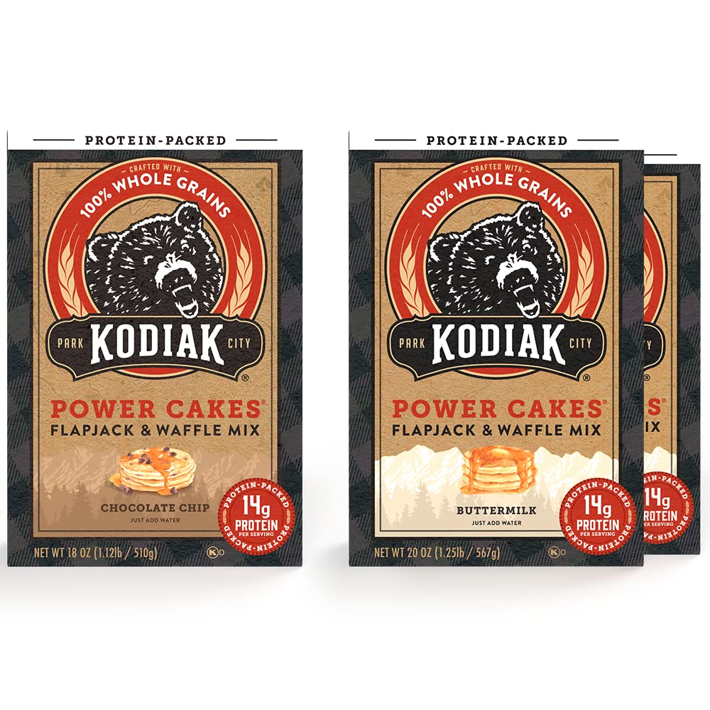 kodiak-cakes-power-cakes-variety-pack---protein-pancake-mix---whole-grain-flapjack-and-protein-waffle-mix---buttermilk-and-chocolate-chip---38oz-bulk-pack-1