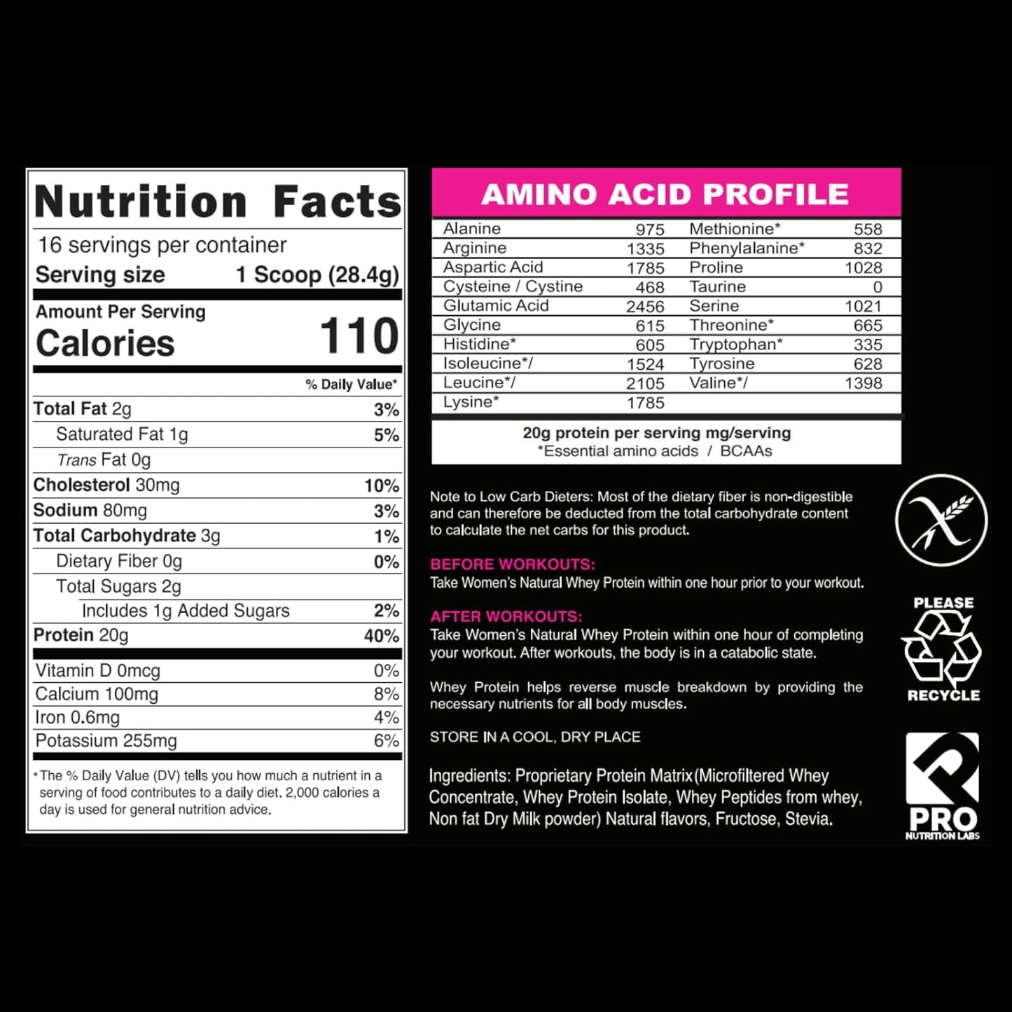 Chocolate Delight Whey Protein Powder for Women - Supports Lean Muscle Mass - Low Carb - Gluten Free - Grass Fed and Rbgh Hormone Free - 1 Lb - Espot.com.au
