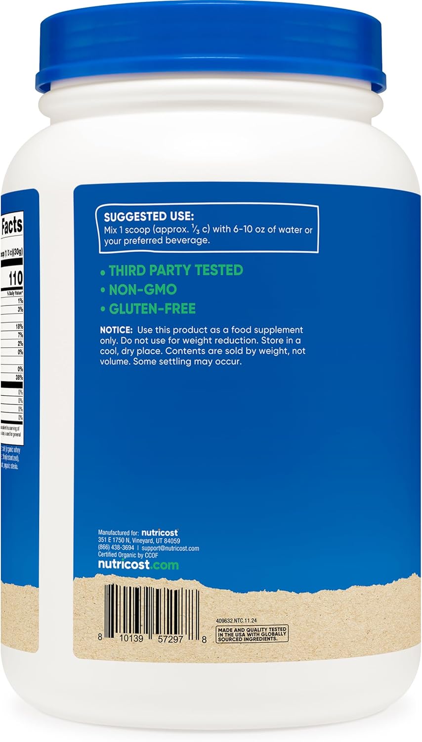 organic-french-vanilla-whey-protein-concentrate-2lbs---gluten-free-non-gmo-by-nutricost-4