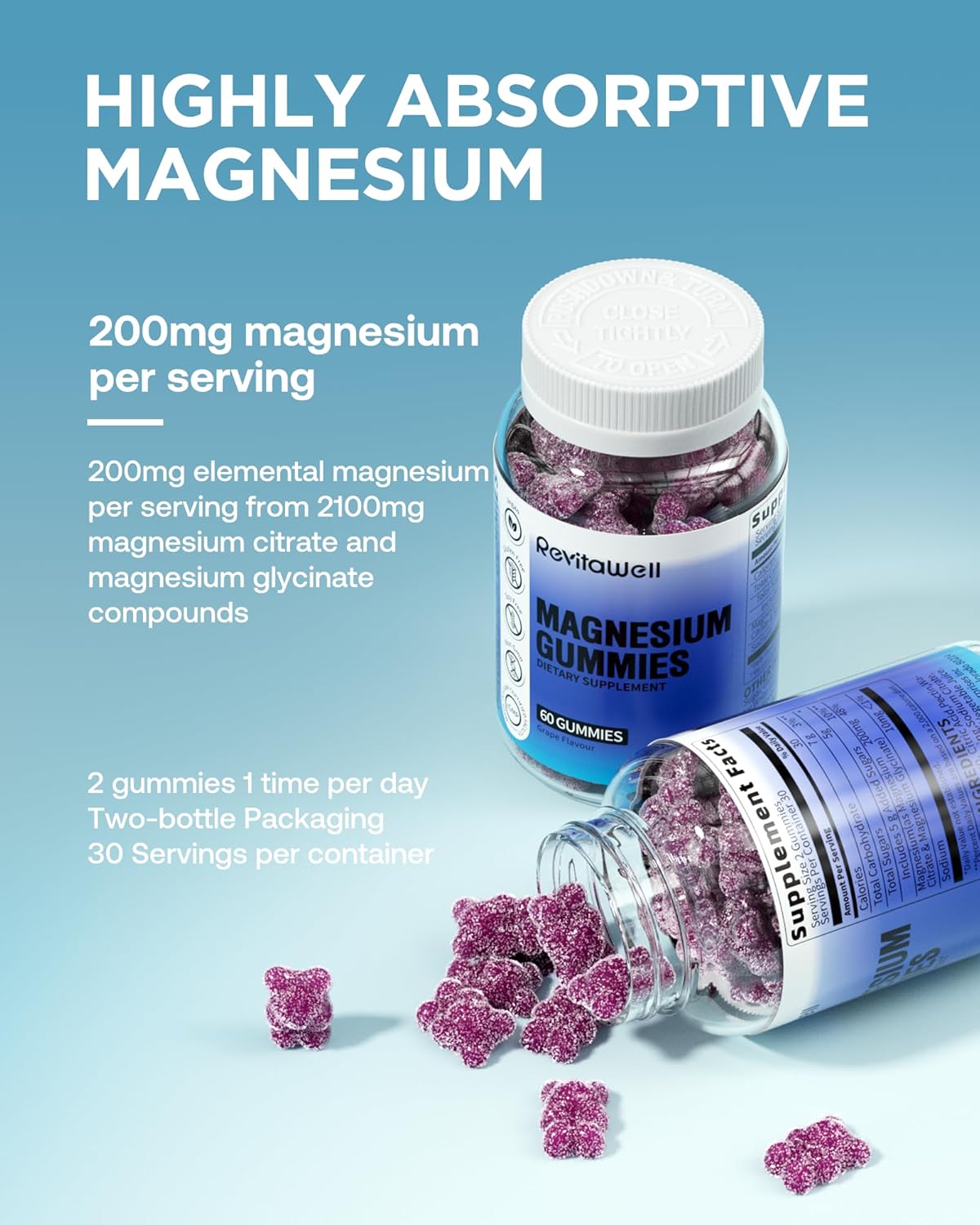 revitawell-magnesium-gummies---2100mg-magnesium-glycinate-citrate-vegan-calm-supplement-for-sleep-muscle-bone-energy-heart---120-count-2