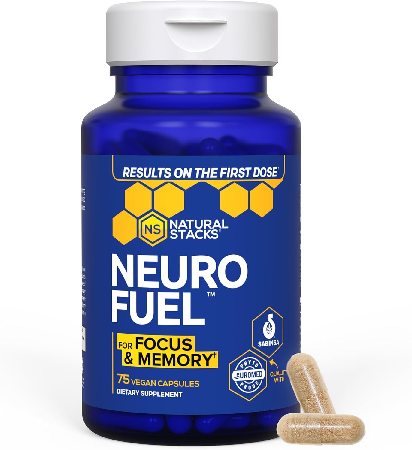 NATURAL STACKS MagTech Magnesium and NeuroFuel Nootropic Bundle - Supports Relaxation, Brain Health, and Focus - 165 Capsules - Espot.com.au