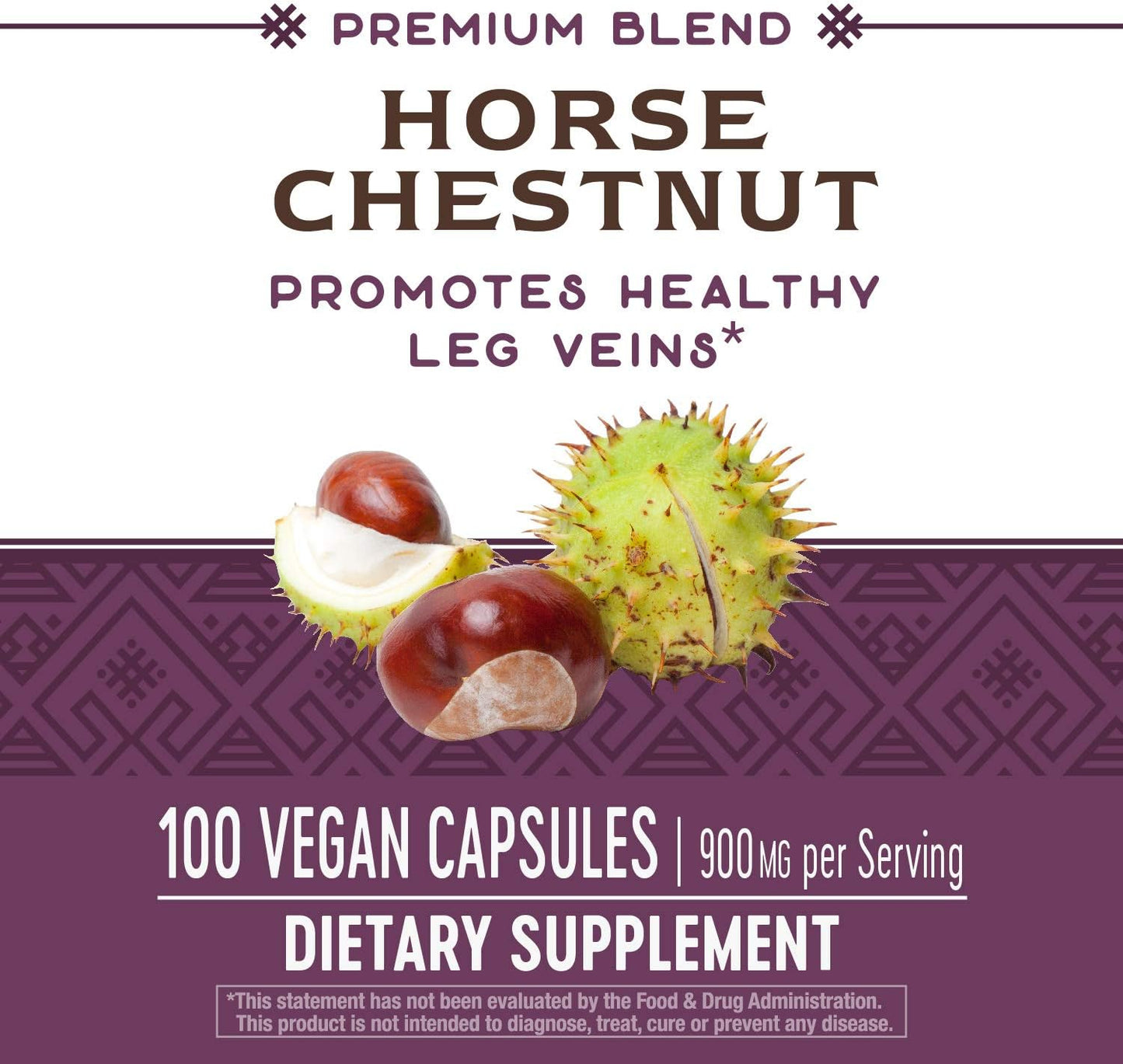 Premium Horse Chestnut Extract Capsules for Healthy Leg Veins - 500mg Total, Vegan, 180 Capsules - Pack of 2, Packaging May Vary - Espot.com.au