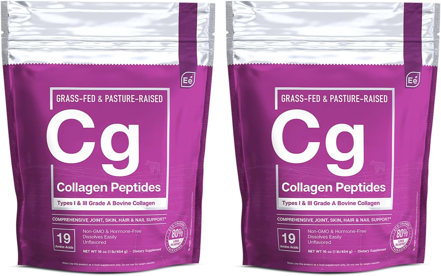 hydrolyzed-collagen-powder-for-joint-skin-hair-and-nails---types-i-iii-peptides---grass-fed-hormone-free---2-pack-preservative-free-1