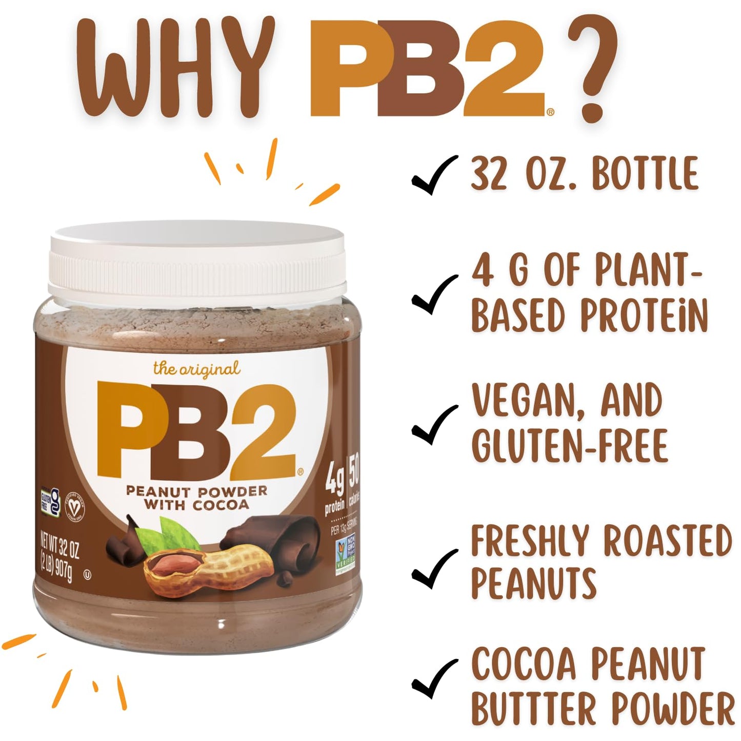 chocolate-peanut-butter-powder-with-cocoa---4g-protein-90-less-fat-gluten-free-50-calories---ideal-for-shakes-smoothies-low-carb-keto-diets-4