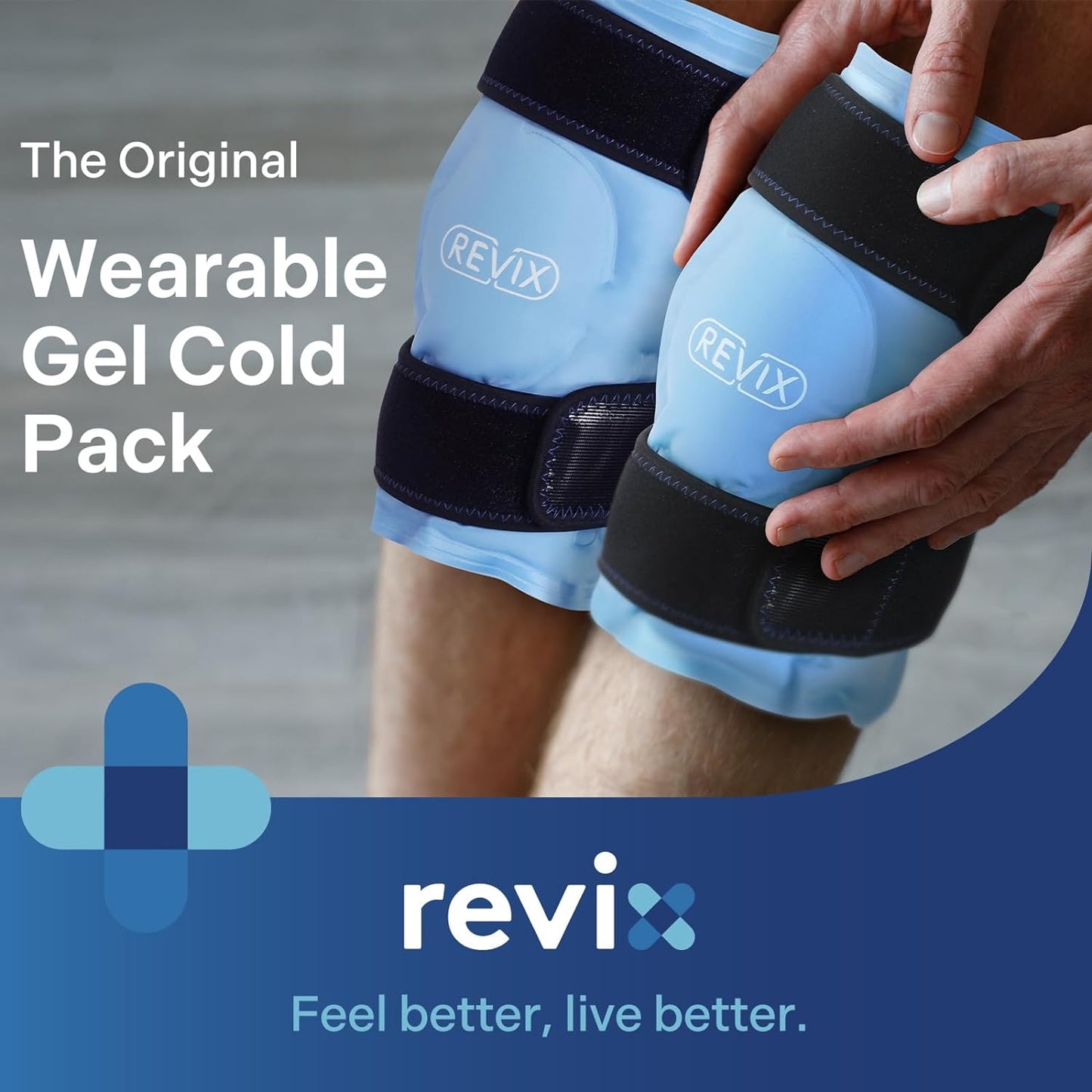 Reusable Gel Ice Knee Wraps for Pain Relief - Cold Compression Packs for Sore Muscles and Joints - Hands-Free Application - Set of 2 - Espot.com.au