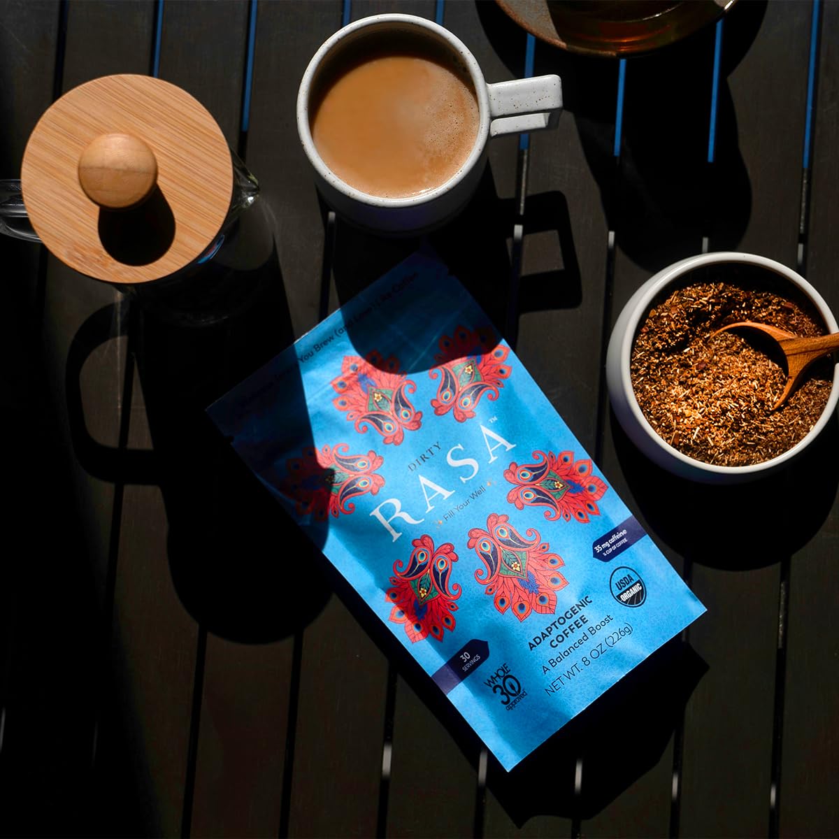 adaptogenic-mushroom-coffee-blend-with-chaga-and-reishi---vegan-keto-whole-30-wellness-tonic---fair-trade-fruiting-body-mushrooms---8-oz-30-servings-6