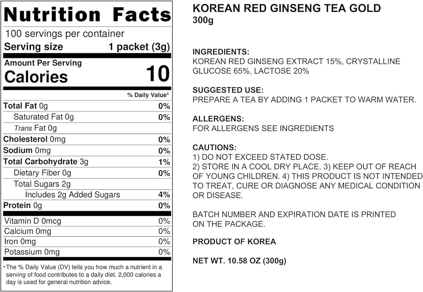 korean-red-ginseng-extract-tea-gold-300g-106oz---100-tea-bags-6-year-panax-immune-support---pochon-red-ginseng-root-2
