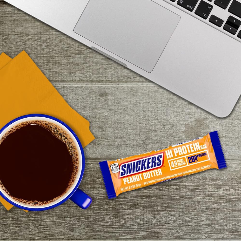 High Protein SNICKERS Peanut Butter & Caramel Bar - Pack of 12, 2.0 oz Bars - Espot.com.au