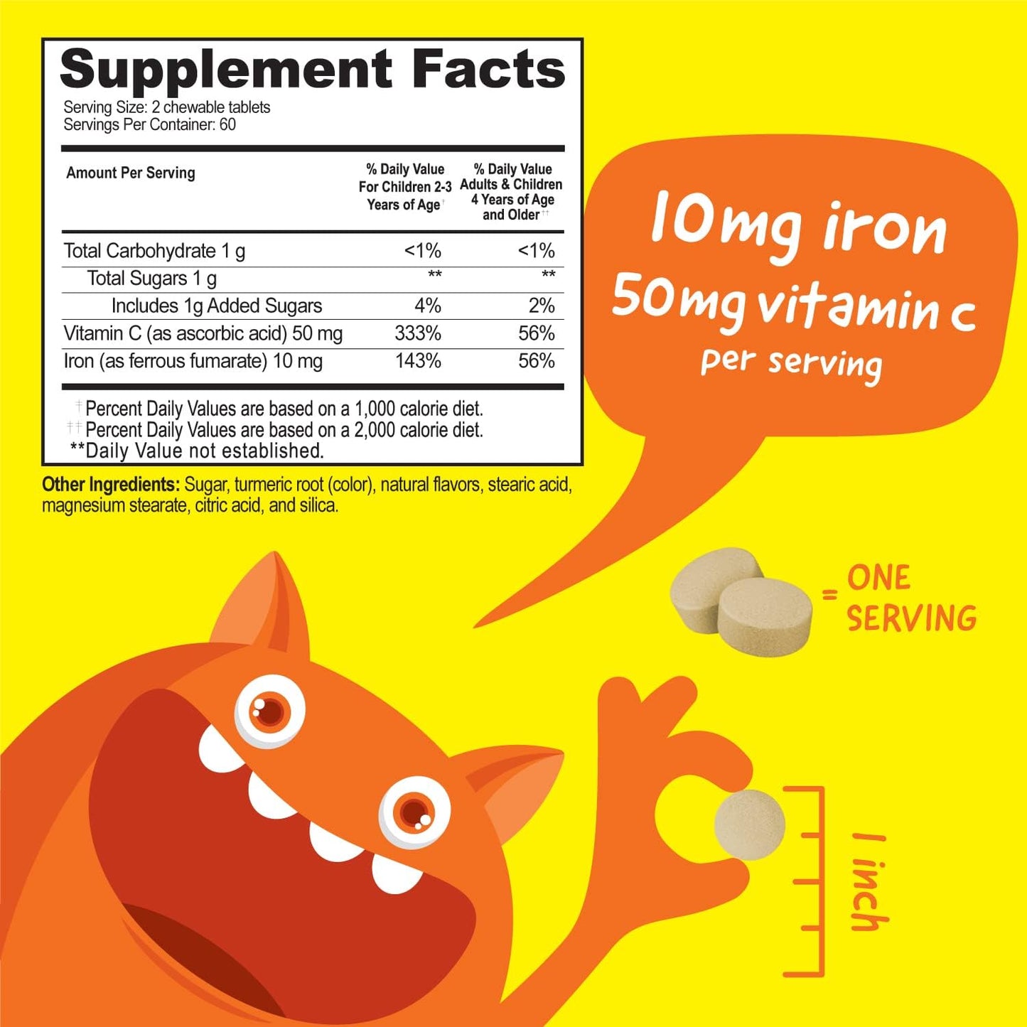 VitaWorks Kids Iron, Vitamin C, and D3 Chewables Bundle - 10mg Iron, 1000 IU Vitamin D3, Delicious Jelly Beans Flavor - Espot.com.au
